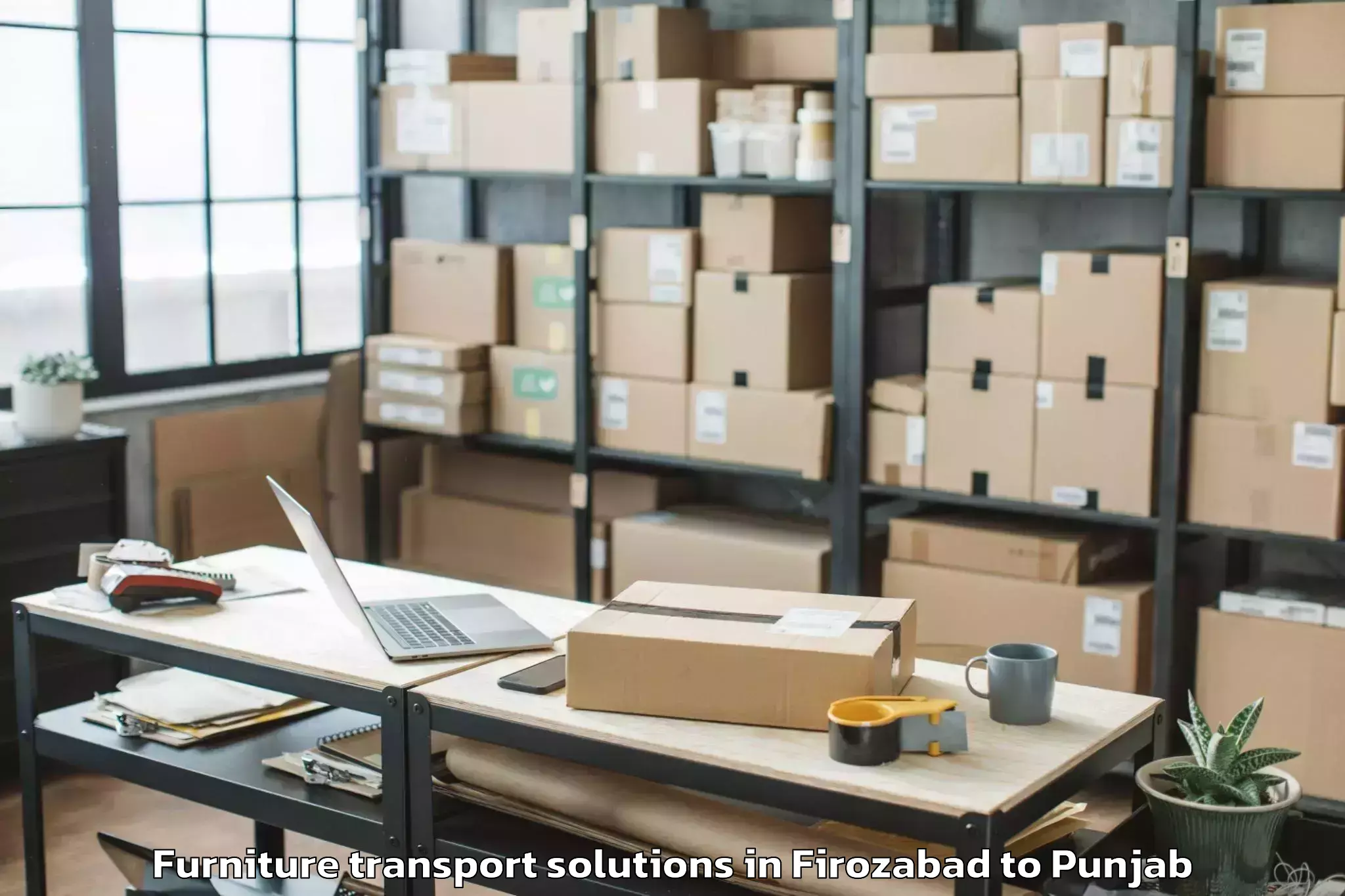 Expert Firozabad to Shahkot Furniture Transport Solutions